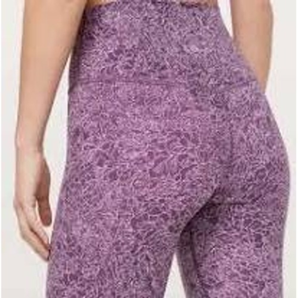 Lululemon Align High Rise‎ Leggings 6 Floral Plum Yoga Athleisure LW5BVMS